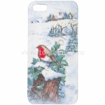 Эксклюзивные чехлы Оригинальный эксклюзивный чехол для iPhone 5 / 5S decoupage, рисунок "Снегирь"